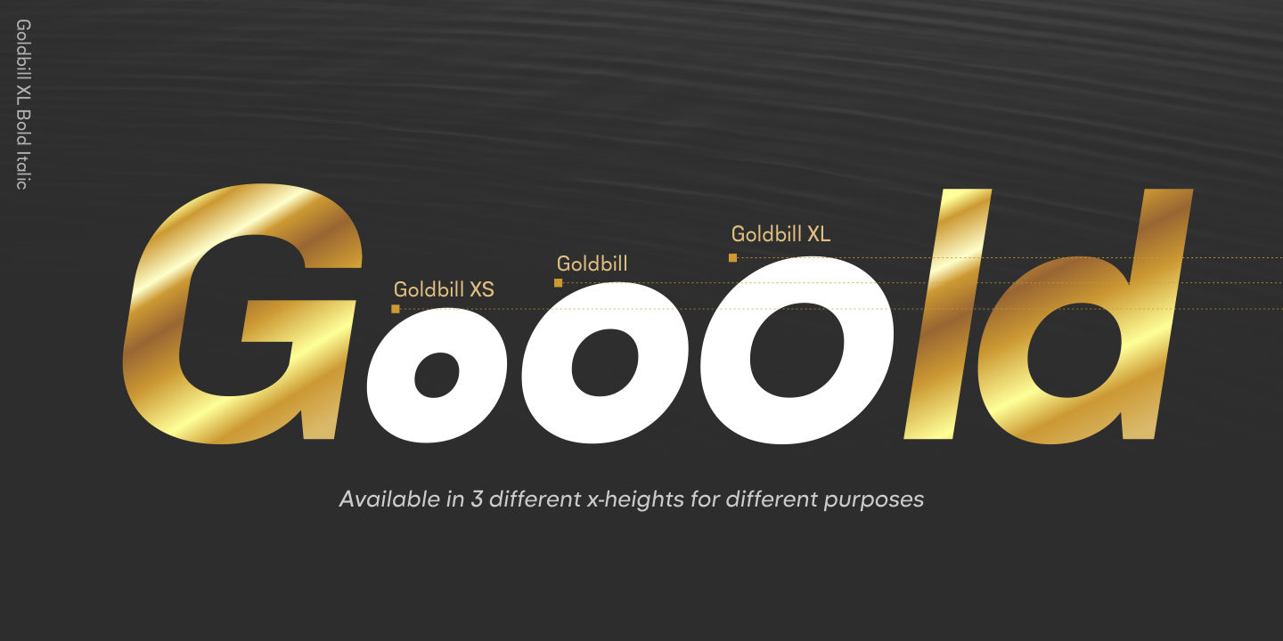 Schriftart Goldbill XL